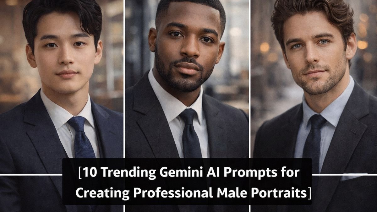 10 Trending Gemini AI Prompts for Creating Professional Male Portraits