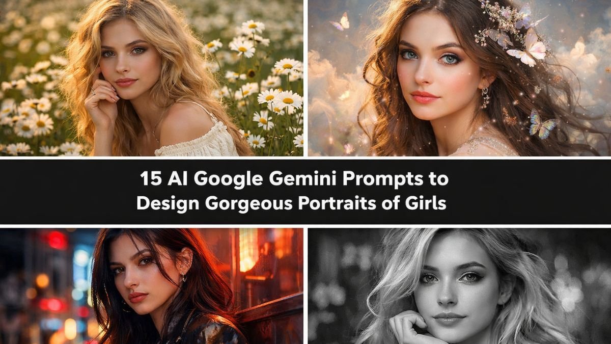 15 AI Google Gemini Prompts to Design Gorgeous Portraits of Girls