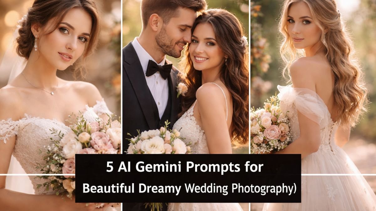 5 AI Gemini Prompts for Beautiful Dreamy Wedding Photography